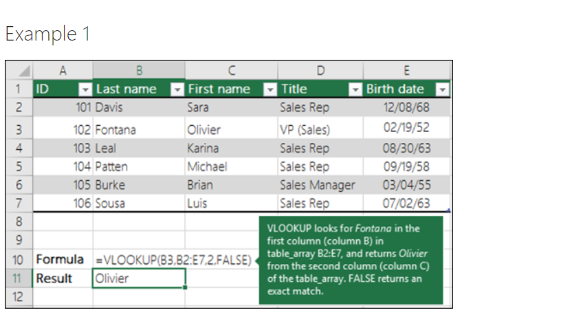 Vlookup